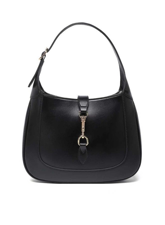 BAVERGE Shoulder Bag for Women, Soft Vegan Leather Purse Top Handle Handbag Small Crossbody Bag with Adjustable Strap, Black - Image 1