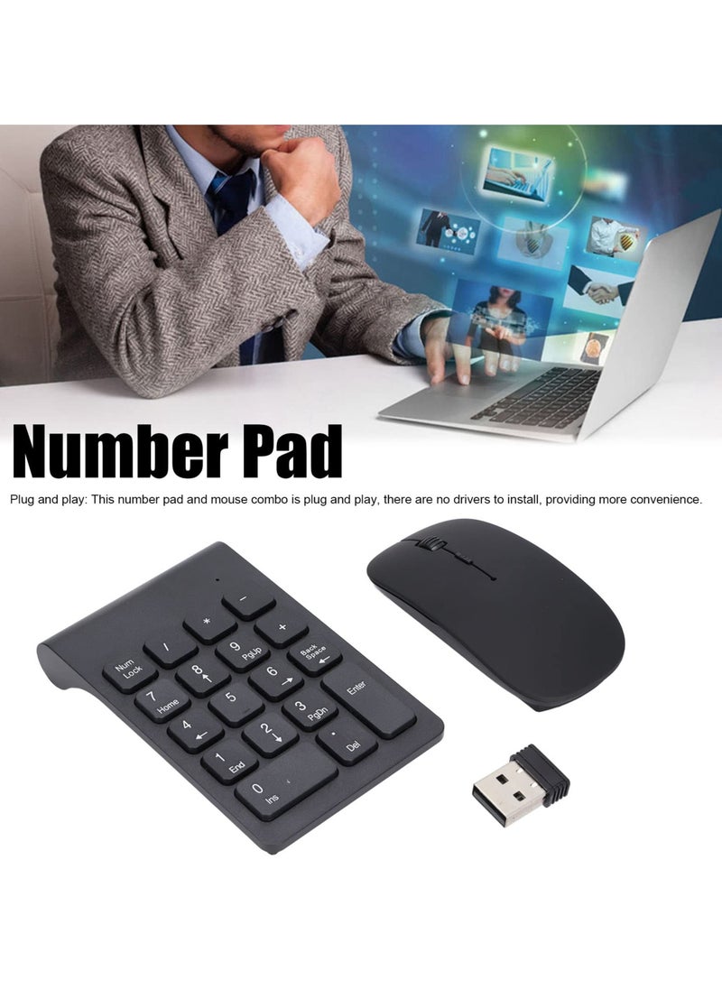 erorex - Number Pad, 1200 DPI Responsive Mouse and Number Pad 18 Keys Numeric Keypad and Mouse Combo - Image 1