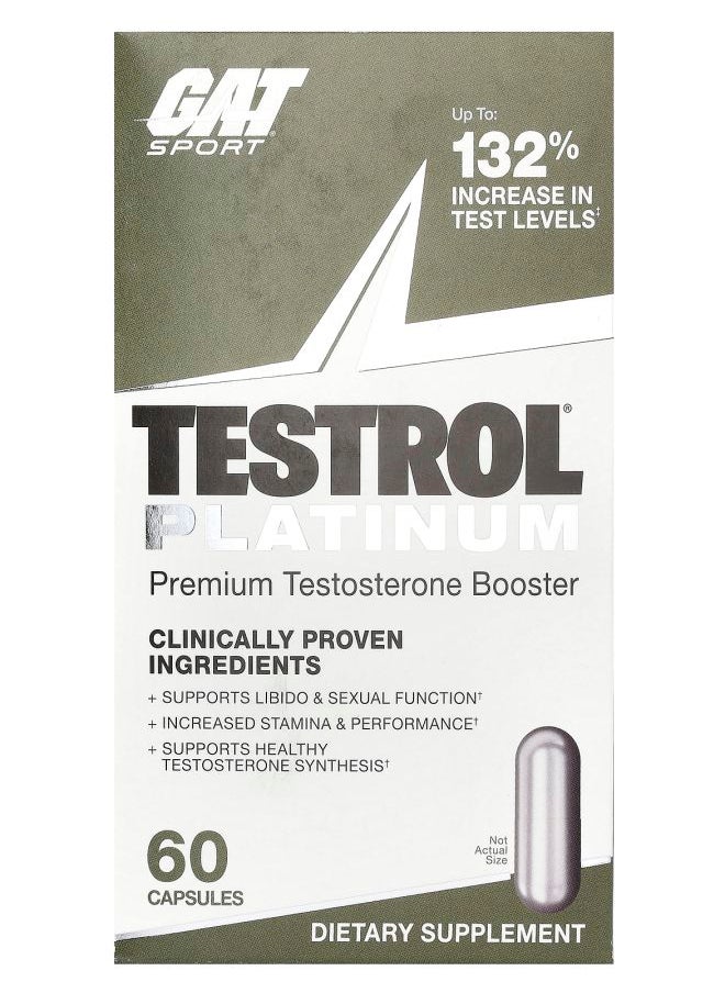 GAT Testrol® Platinum Premium Testosterone Booster 60 Capsules 