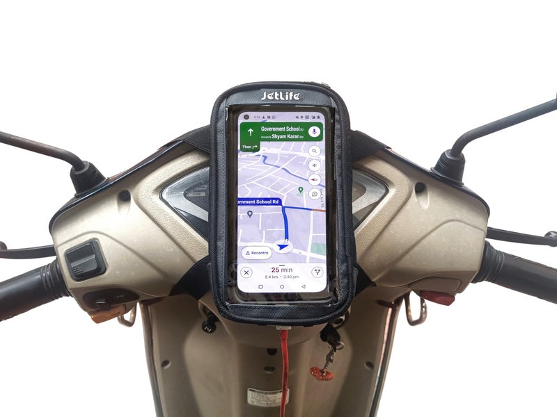 JETLIFE Premium Mobile Holder X2 for Scooters Scooty's Like Activa Jupiter EV (Carbon Black) - Image 4
