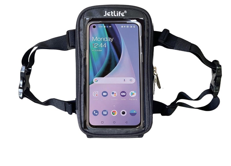 JETLIFE Premium Mobile Holder X2 for Scooters Scooty's Like Activa Jupiter EV (Carbon Black) - Image 1