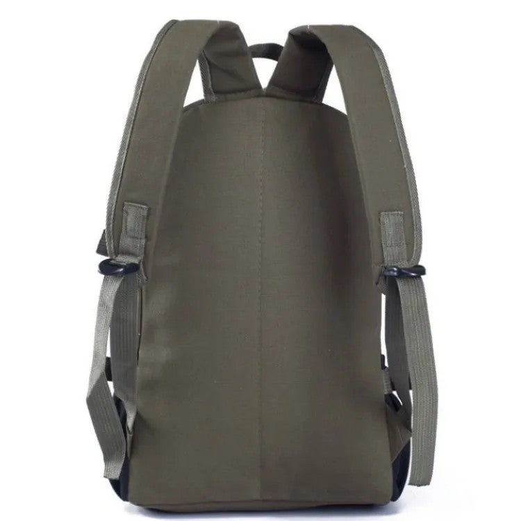 Bluejw Solid Color Retro Canvas Laptop Backpack Large Capacity Student Backpack Computer Travel Bag - Image 3