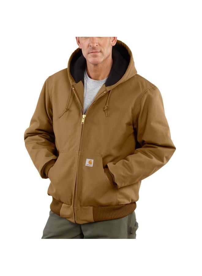 carhartt Men's Loose Fit Firm Duck Insulated Flannel-lined Active Jacket Loose Fit Firm Duck Insulated Flannel-lined Active Jacket (pack of 1), Brown, XXL Tall - Image 1