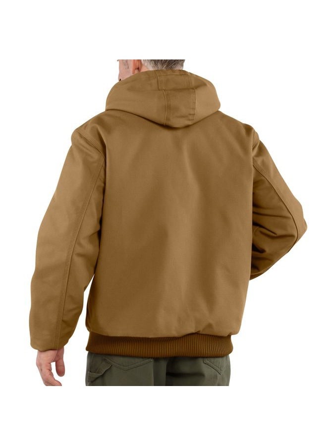 carhartt Men's Loose Fit Firm Duck Insulated Flannel-lined Active Jacket Loose Fit Firm Duck Insulated Flannel-lined Active Jacket (pack of 1), Brown, XXL Tall - Image 2