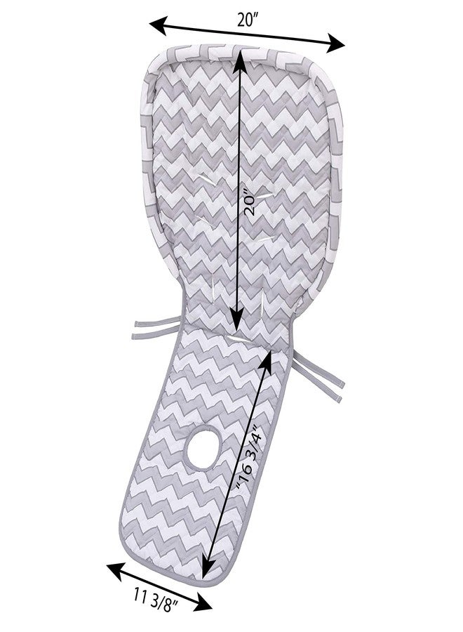 Sumersault Soft Gray and White Chevron High Chair Pad | Easy to Install Replacement Cushion Fits Most 3-5 Point Harness High Chairs - Image 5