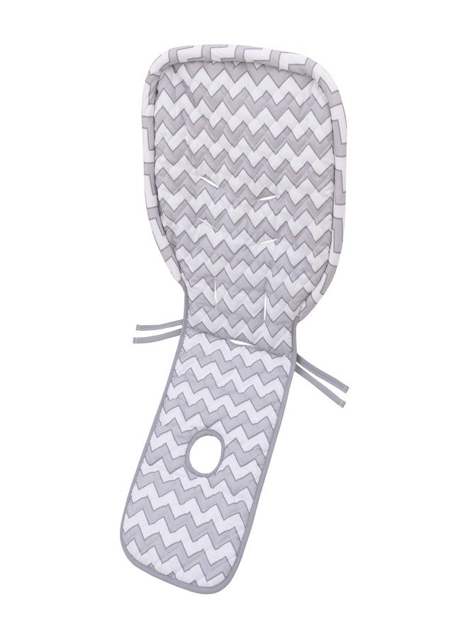 Sumersault Soft Gray and White Chevron High Chair Pad | Easy to Install Replacement Cushion Fits Most 3-5 Point Harness High Chairs - Image 3