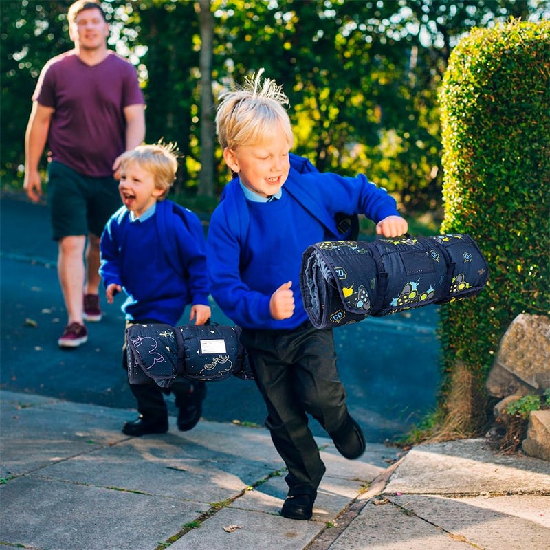 Primlect Thickened Toddler Nap Mat with Removable Pillow and Minky Blanket, Extra Large 55''x35'' Sleeping Bag, Washable, Roll up, Perfect for Daycare, Preschool, Kindergarten, Boys and Girls - Image 5