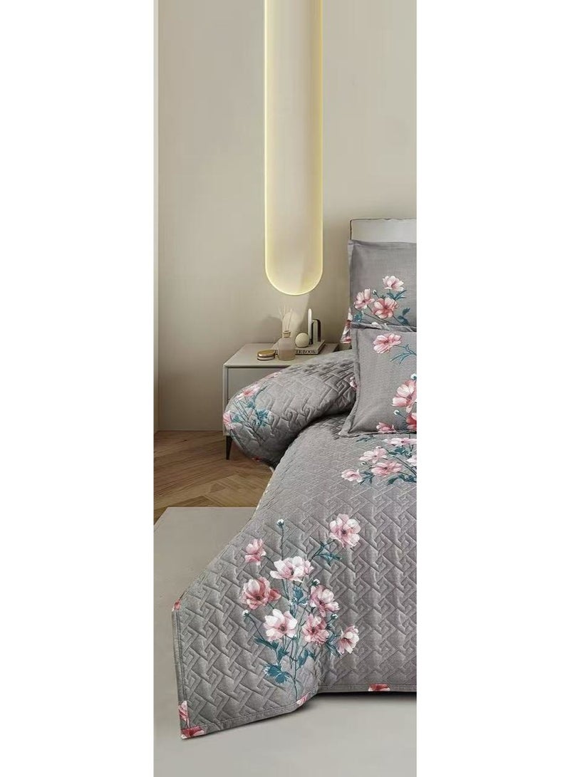 MingLi Floral compressed double quilt set, 6 pieces, size 230 * 250 cm - Image 2
