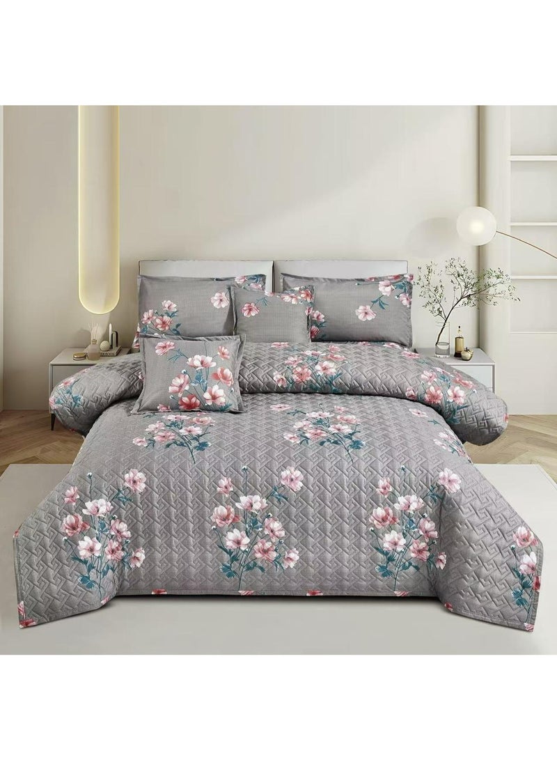 MingLi Floral compressed double quilt set, 6 pieces, size 230 * 250 cm - Image 1