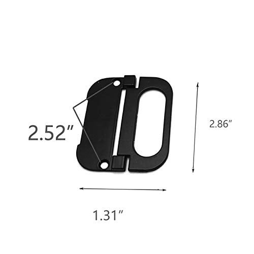 FarBoat 10Pcs Flush Cabinet Pulls Recessed Hidden Finger Pulls Handles for Closet Cupboard Dresser Drawer with Screws (Black, Holes Centre 64mm/2.5inch) - Image 2