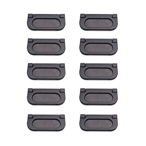 FarBoat 10Pcs Flush Cabinet Pulls Recessed Hidden Finger Pulls Handles for Closet Cupboard Dresser Drawer with Screws (Black, Holes Centre 64mm/2.5inch) - Image 4
