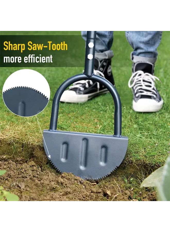 Heavy Duty Manual Lawn Edging Tool With Sharp Saw Tooth Blade Trimming Shovel - Image 2