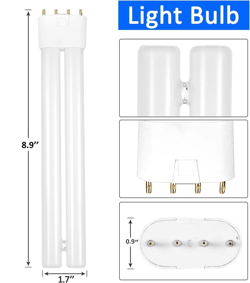 AMUFER 18W Bug Zapper Replacement Bulb, H-Shaped Tube with 4-Pin Base Bug Light, Replacement Light Bulb Compatible with 18W Mosquito Zapper, 8.9x1.7 Inches - Image 2