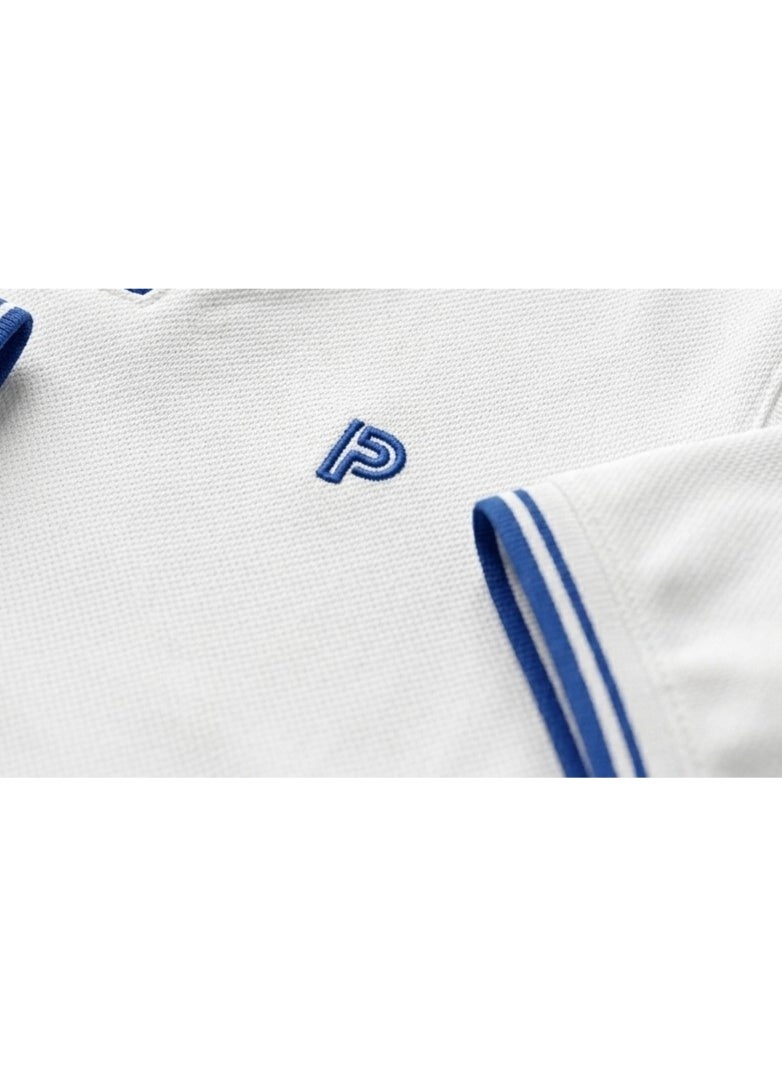 Pavone Short Sleeve Polo Shirt For Men's,White - Image 3