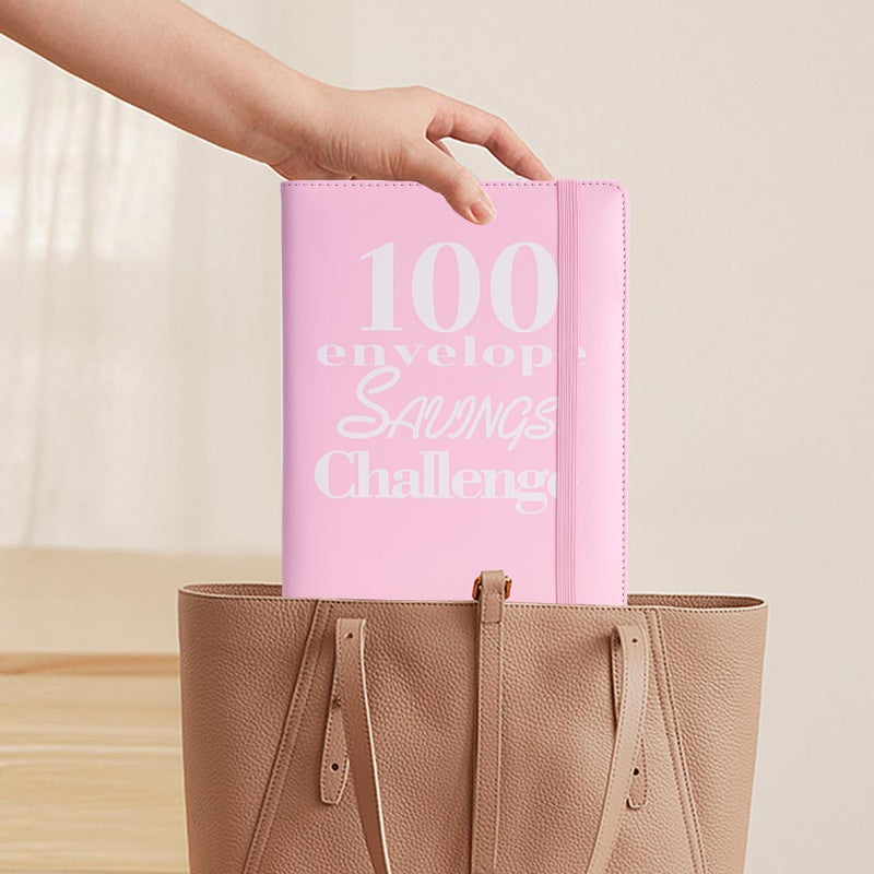 NICOOTH 100 Envelopes Money Saving Binder A5 Savings Challenge Book Easy and Fun Way to Save $5050 - Image 3
