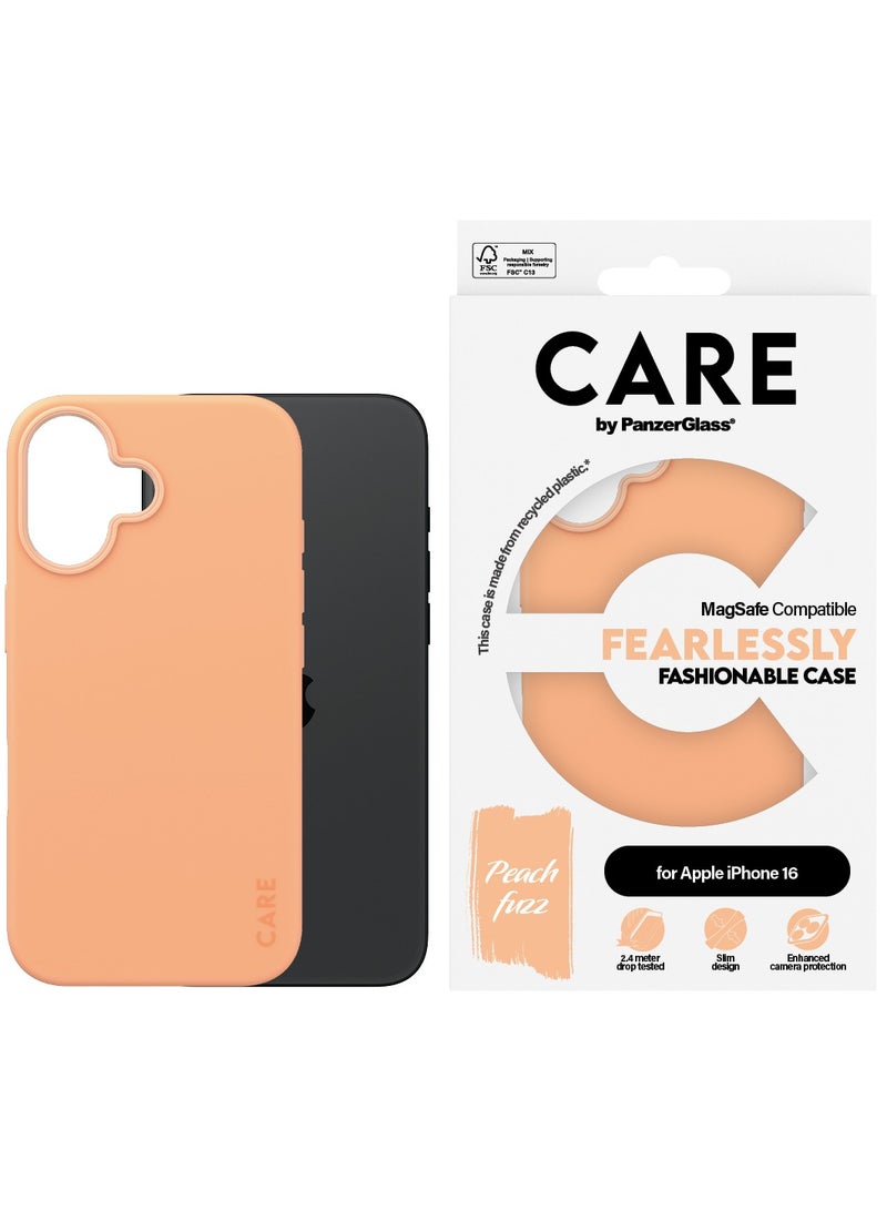 PanzerGlass حافظة هاتف CARE من PanzerGlass® لهاتف آبل آيفون 16 بتصميم نحيف، مظهر أنيق، حماية معززة للكاميرا، مواد معاد تدويرها، توافق سلس مع MagSafe - Image 1