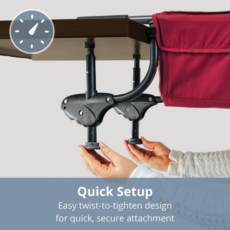 Chicco Caddy Hook-On Chair, Portable High Chair for Babies and Toddlers, for Children up to 37 lbs., Lightweight, Compact Fold | Red - Image 3