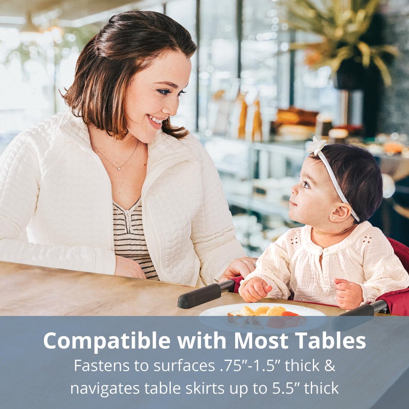 Chicco Caddy Hook-On Chair, Portable High Chair for Babies and Toddlers, for Children up to 37 lbs., Lightweight, Compact Fold | Red - Image 2