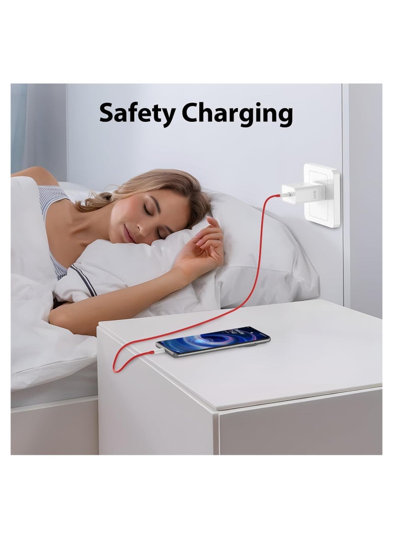 general 100W Type C Fast Wall Charger Compatible with Oneplus 13/12/12R/11/Nord N30/N20/N10 /10 PRO/9 PRO/8/8T/7/7T PRO/6T/5 5T/3/3t/Nord N100/N200/N300/Nord 2 /CE2 (  Not Original Oneplus charger) - Image 4