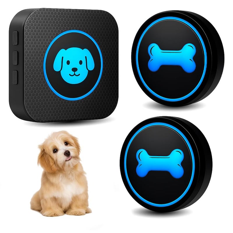 Yoiilifee Dog Doorbell to Go Outside, Smart Wireless Doggie Doorbell for Potty Training,1000 Feet Long Range with IP65 Waterproof Super-Light Touch Button, 60 Melodies & Adjustable Volume (2 Button) - Image 1