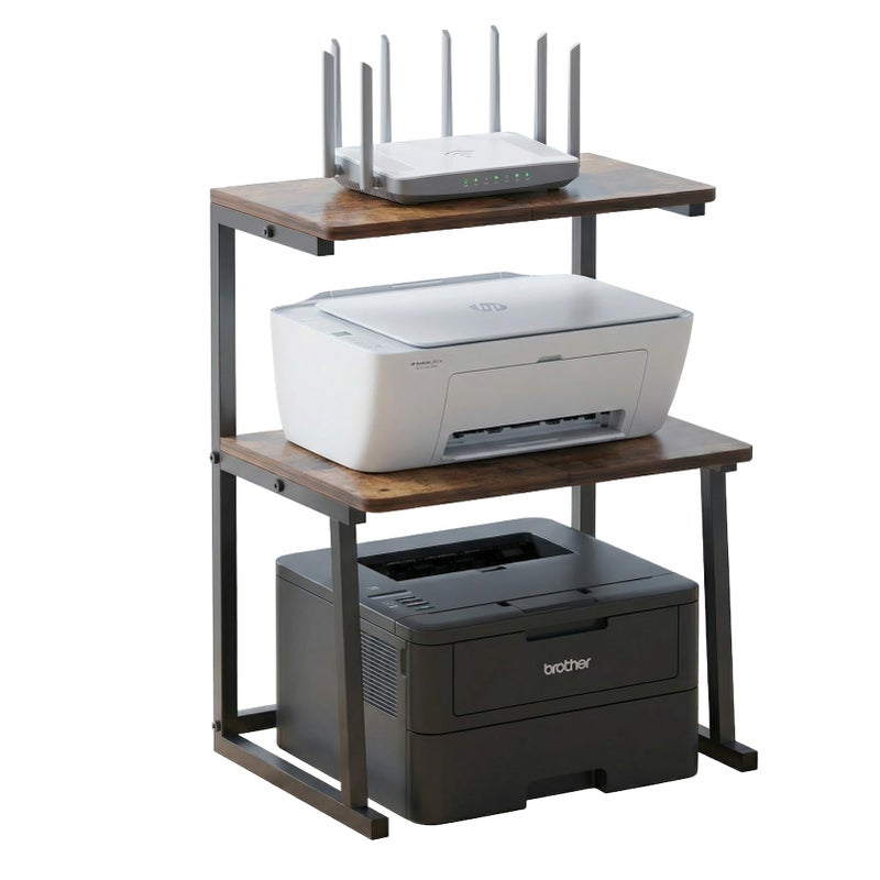 VonDream 3-Tier Desktop Printer Stand, Universal Size Printer Shelf Organizer with Wide Platform, Heavy-Duty Multi-Purpose Office Desk Shelves for Home Office Organization - Image 1
