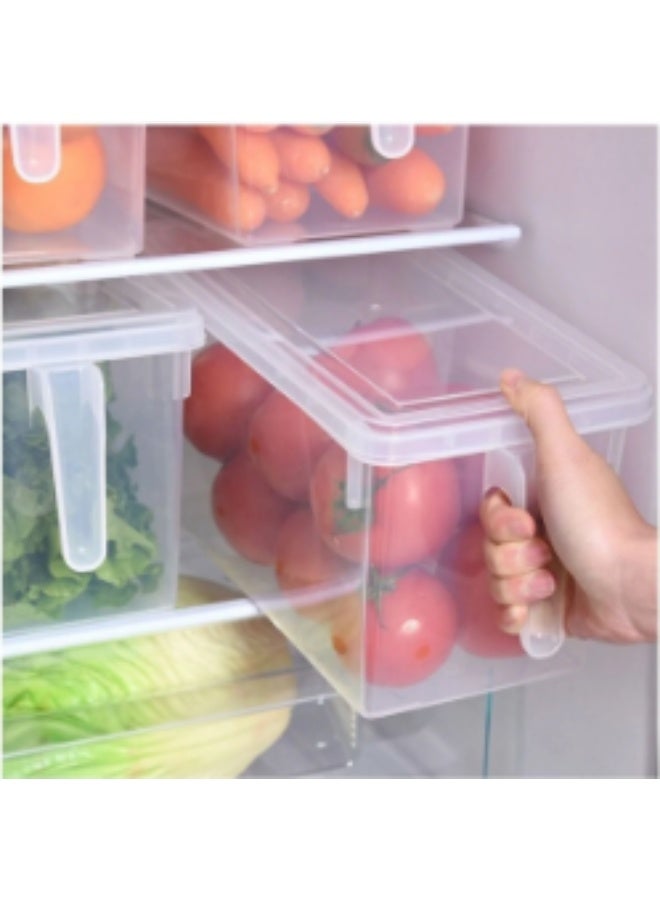 1 -Piece Fridge Plastic Food Storage Containers With Lids Clear 31x15x16cm