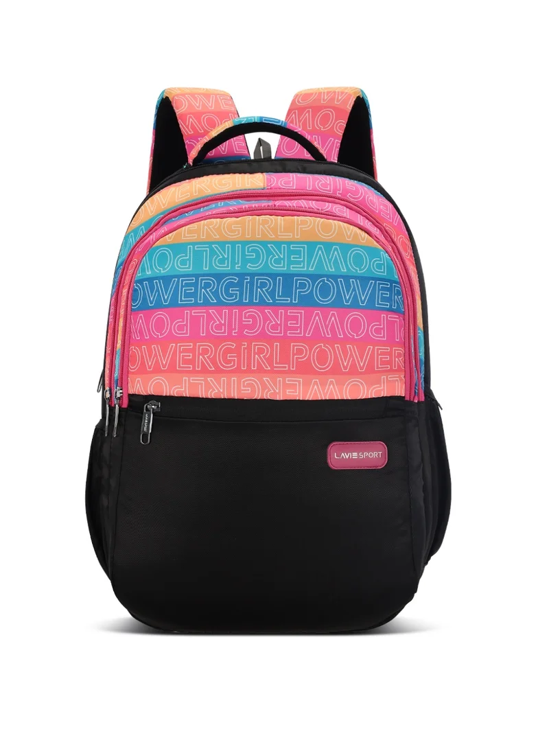 Sport 35L Girlpower Backpack | Laptop Compatiable | Raincover (Black)