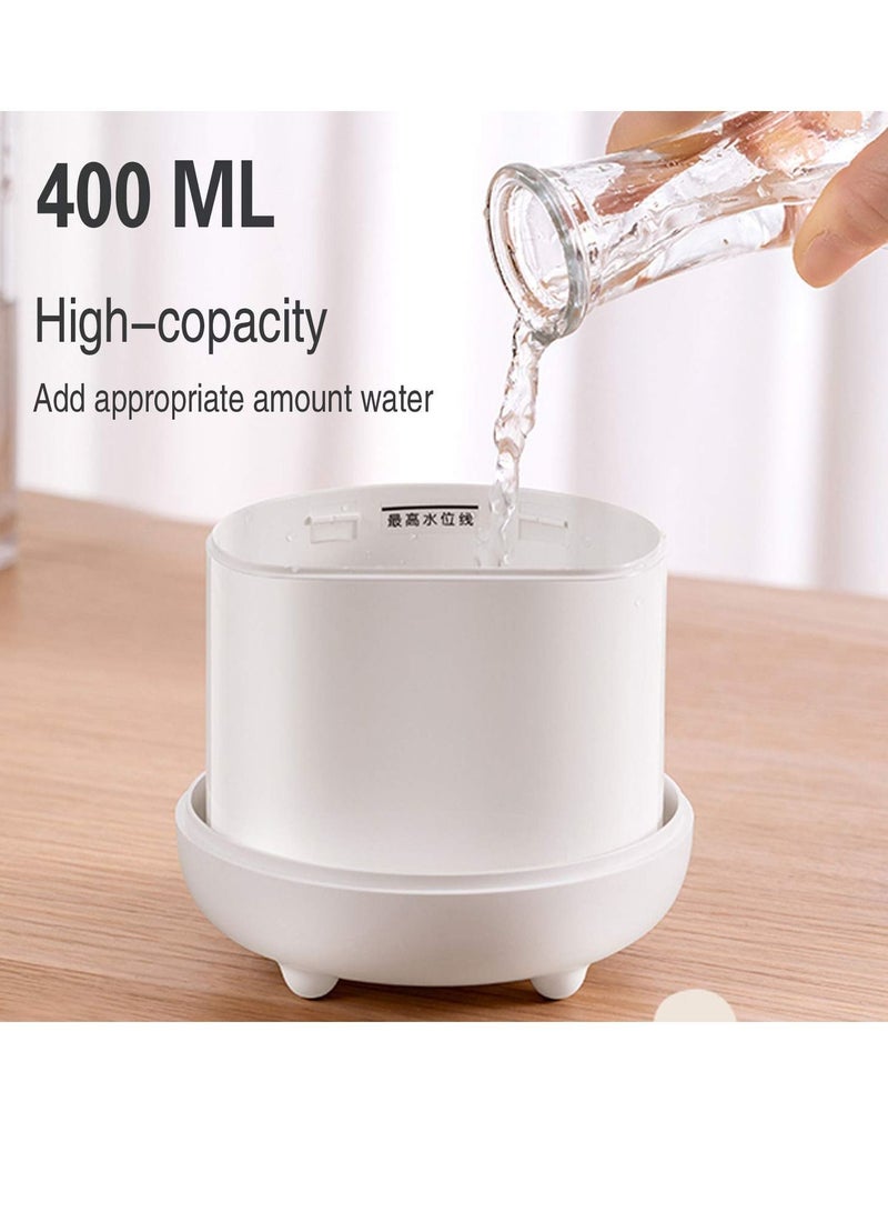 واي آند دي Humidifier for Baby Humidifiers Bedroom Small Plant Office with High and Low Mist Settings 2 Modes Super Quiet Up to 12 Hours White 400ml - Image 2