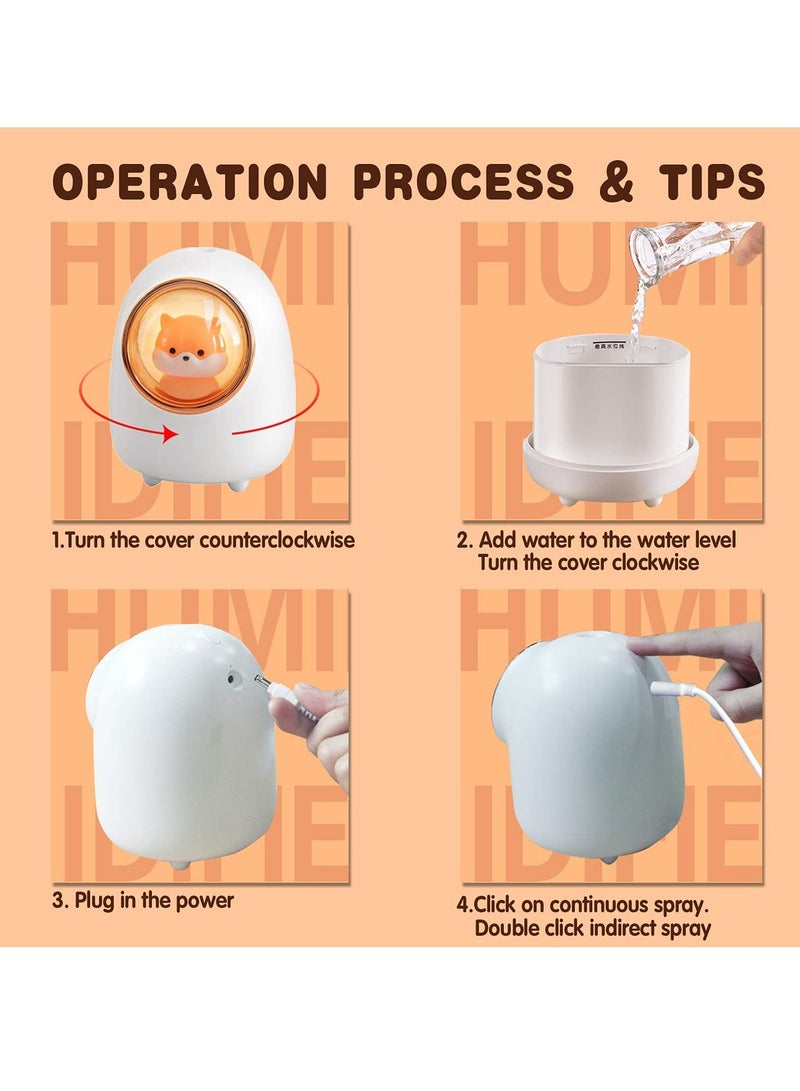 واي آند دي Humidifier for Baby Humidifiers Bedroom Small Plant Office with High and Low Mist Settings 2 Modes Super Quiet Up to 12 Hours White 400ml - Image 4