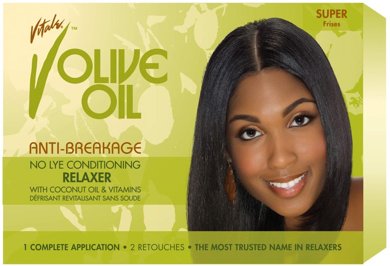 Vitale Olive Oil Relaxer Kit, Super , Green - Image 1