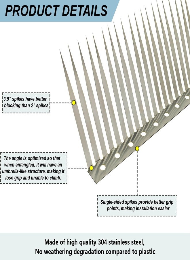 TIQUKDELY Bird Spikes, Outdoor Squirrel Spikes, Bird Feeder Pole Squirrel Baffle, Avoid Squirrels, Raccoons and Rodents from Climbing. (40 inches) - Image 3