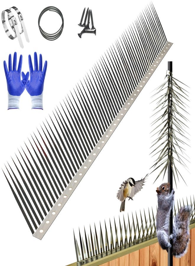 TIQUKDELY Bird Spikes, Outdoor Squirrel Spikes, Bird Feeder Pole Squirrel Baffle, Avoid Squirrels, Raccoons and Rodents from Climbing. (40 inches) - Image 1