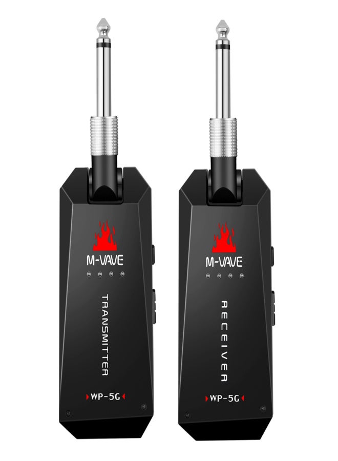 M-VAVE WP-5G Wireless 5.8G Guitar System Rechargeable Audio Transmitter and Receiver ISM Band for Electric Bass Guitars Amplifier Accessories - Image 1