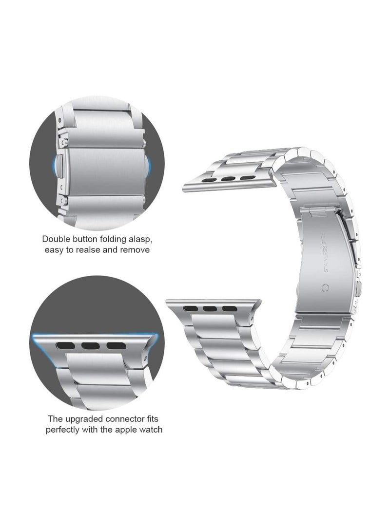 ELTRAZONE Stainless Steel Strap Metal Bracelet for Apple Watch Series 6/5/4/3/2/SE - 38/40 mm - Image 3