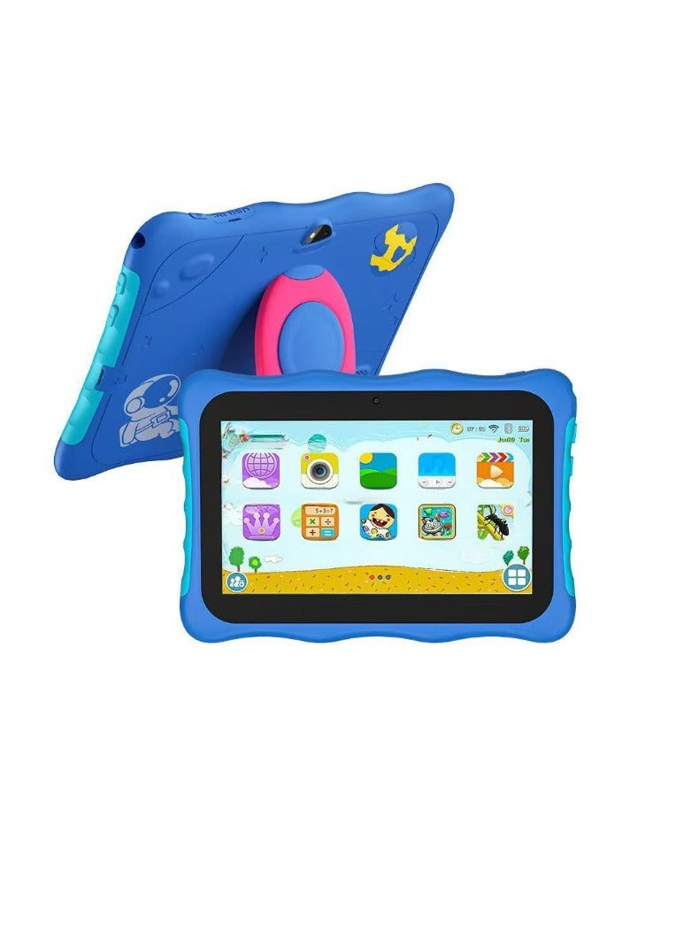AROAQ K3 Learning Kids Tablet, Durable Toodler Tablet With Protective Case, Large HD Display Wifi Bluetooth Parental Control Children Educational Pad For Learning, (1pc, Blue) - Image 1