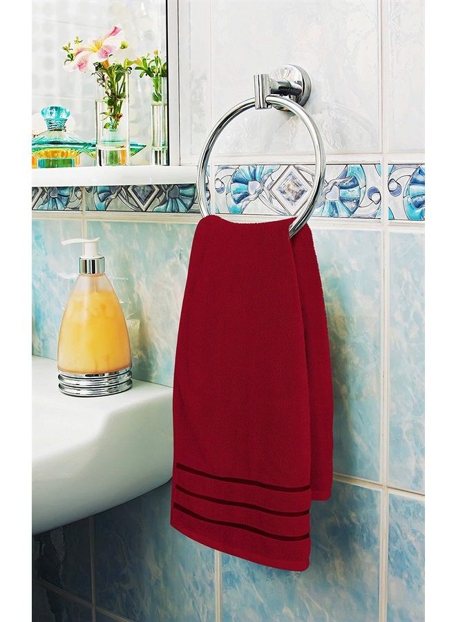 Utopia Towels 8-Piece Luxury Towel Set, 2 Bath Towels, 2 Hand Towels, and 4 Wash Cloths, 600 GSM 100% Ring Spun Cotton Highly Absorbent Viscose Stripe Towels Ideal for Everyday use (Red) - Image 2