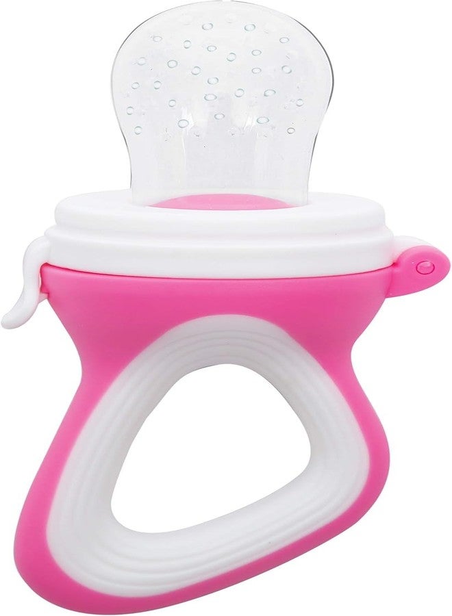 Miracle Moms Soft Silicone Nibbler with Extra Mesh for Babies, Baby Fruit & Food Feeder, Anti Choking Fruit Pacifier, Teether for Infant, 100% BPA Free, 3 Months+ (1, Pink) - Image 3