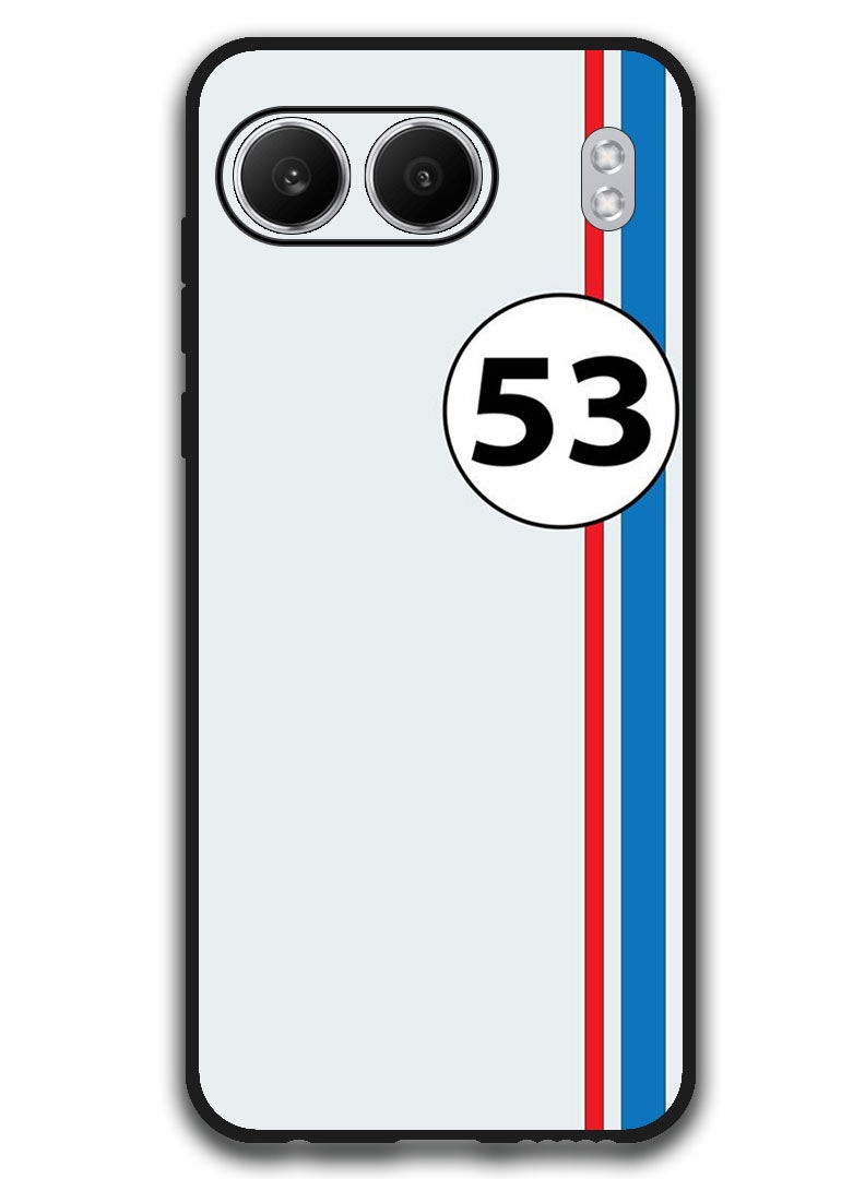 Theodor غطاء واقي مضاد للخدش ومقاوم للصدمات مع حواف لجهاز OnePlus Nord 4 بخطوط حمراء وزرقاء 53 - Image 1