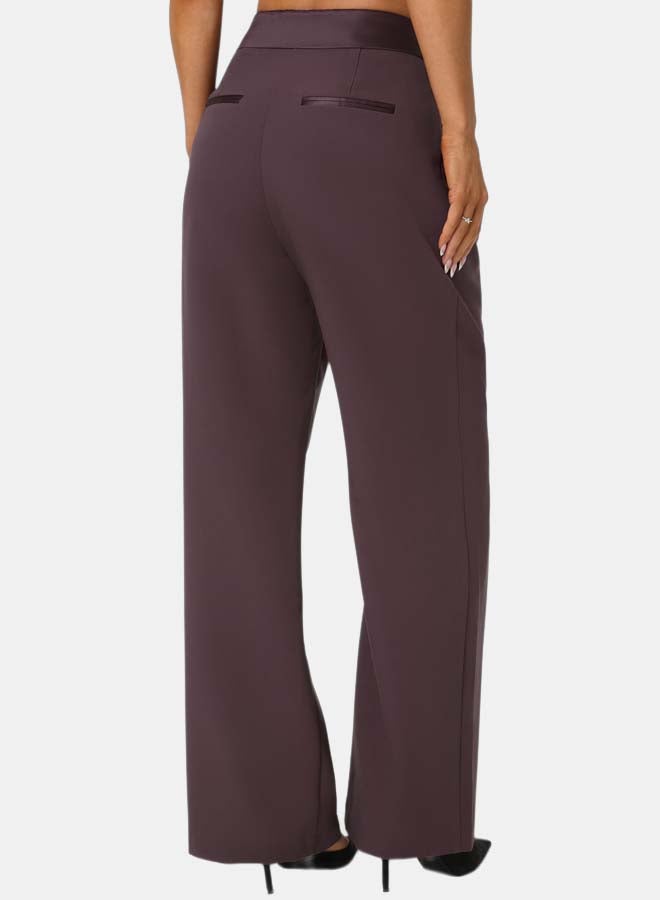 bebe Tailored Foldover Waistband Wide Leg Pant - Image 2