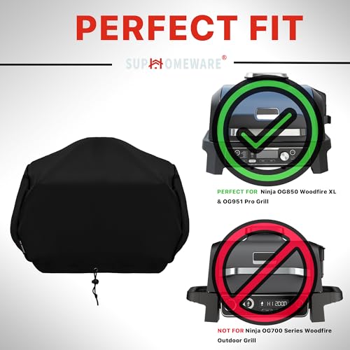 Suphomeware Grill Cover for Ninja Premium XL Grill, Heavy Duty BBQ Grill Accessories for Ninja OG800 OG900 and OG951 Series Woodfire Pro Outdoor Grill. - Image 2