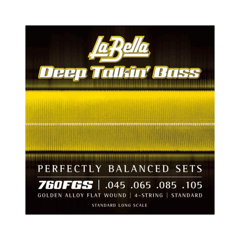 La Bella Deep Talkin' Bass 760FGS Gold Flats 4-String Set (.045-.105) - Image 3