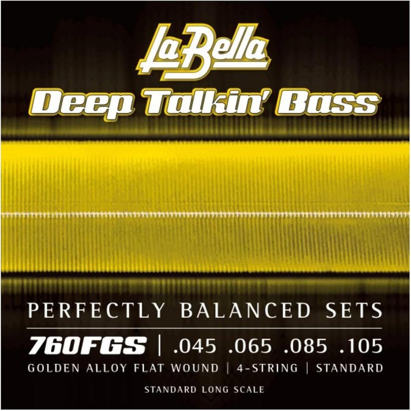 La Bella Deep Talkin' Bass 760FGS Gold Flats 4-String Set (.045-.105) - Image 2