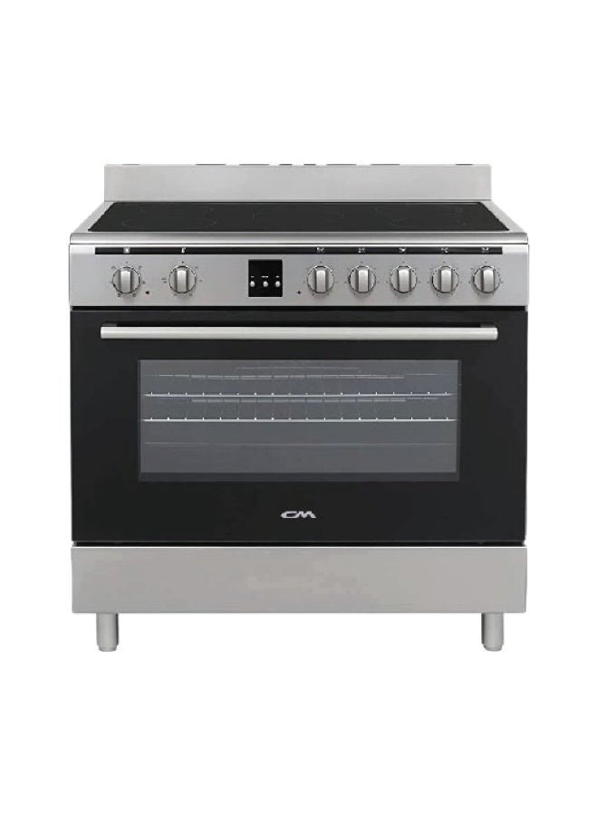 CM F96MV05X2 90cm Freestanding Electric Cooker – Multifunction Ceramic Cooker with 5 Cooking Plates, Digital Controls