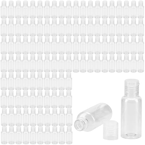 GINLANK 120 PCS 1oz30ml Clear Empty Travel Bottles Round Empty Bottles with Flip Cap Plastic Sample Bottle Container for Shampoo Lotions Shower Gel Makeup - Image 1