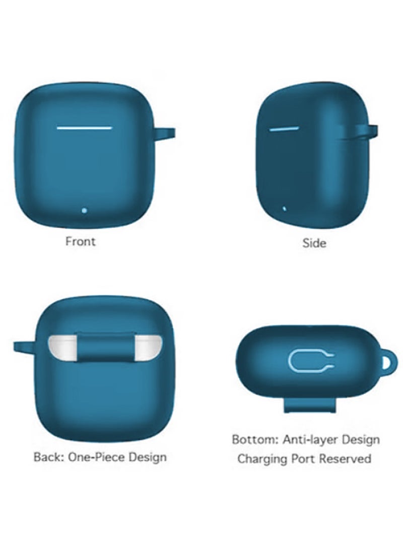 Silicone Protective Case Cover for Huawei FreeBuds Se 2/ Se 3 with Cleaner Kit and Ear Tips (Sky Blue) - Image 2