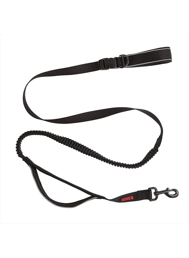 Kong Reflective Shock Absorbing Hands-Free Bungee Dog Leash 6' (Black) - Image 2