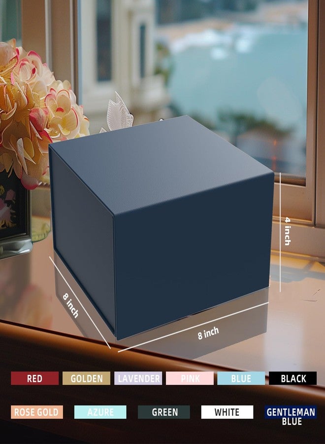 HavrePac Gift Box 8x8x4 Inch with Magnetic Closure Lid Gift Boxes For Presents,Bridesmaid Gifts Box,Birthday Gift box,Luxury for Gift Packaging, Magnetic Gift Box for Wrapping Gifts(Gentleman Blue - Image 3