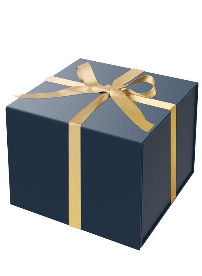HavrePac Gift Box 8x8x4 Inch with Magnetic Closure Lid Gift Boxes For Presents,Bridesmaid Gifts Box,Birthday Gift box,Luxury for Gift Packaging, Magnetic Gift Box for Wrapping Gifts(Gentleman Blue - Image 1