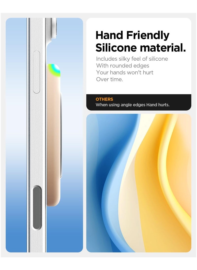 Spigen Nano Pop MagFit Magnetic Silicone Phone Grip Adjustable Holder Ring Kickstand compatible with MagSafe Case & iPhone 16 Pro Max, 16 Pro, 16 Plus, 15/14/13/12 series - Coconut Beige  - Image 4