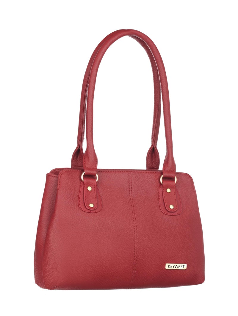 Keywest Women's Penguin Satchel Tote Handbag for Women | Ladies purse | Stylish Shoulder Bag | Gift For Woman | Maroon - Image 1